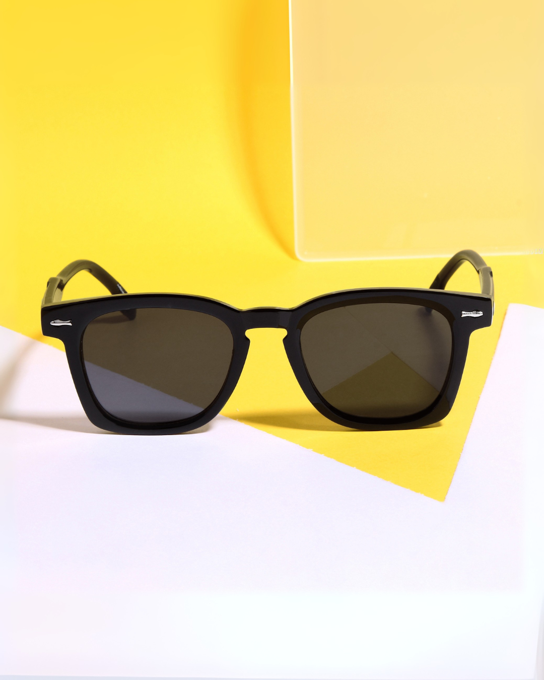 Michel Black Square Sunglasses