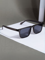 Pardon Grey Black Premium Rectangle Sunglasses