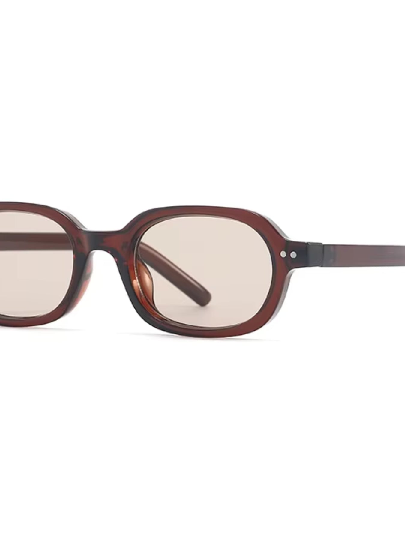 Korean V2 Full Brown Rectangle Sunglasses
