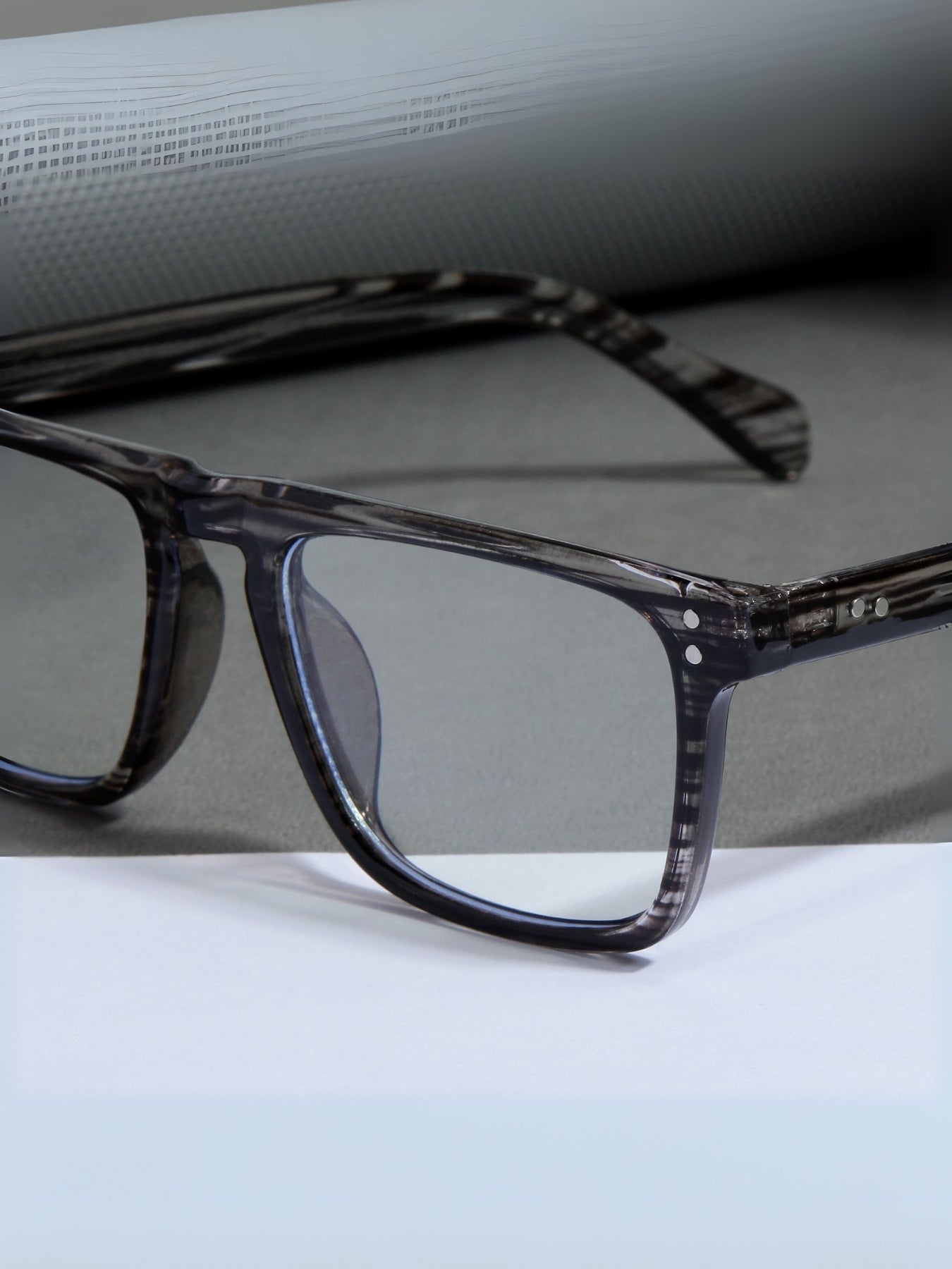 Pardon Marble Clear Premium Rectangle Sunglasses