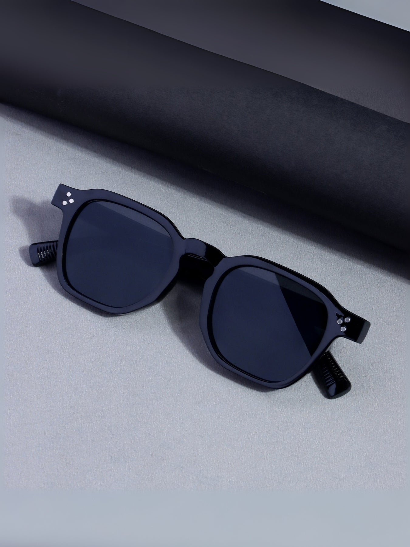 J-Bond Full Black Square Sunglasses