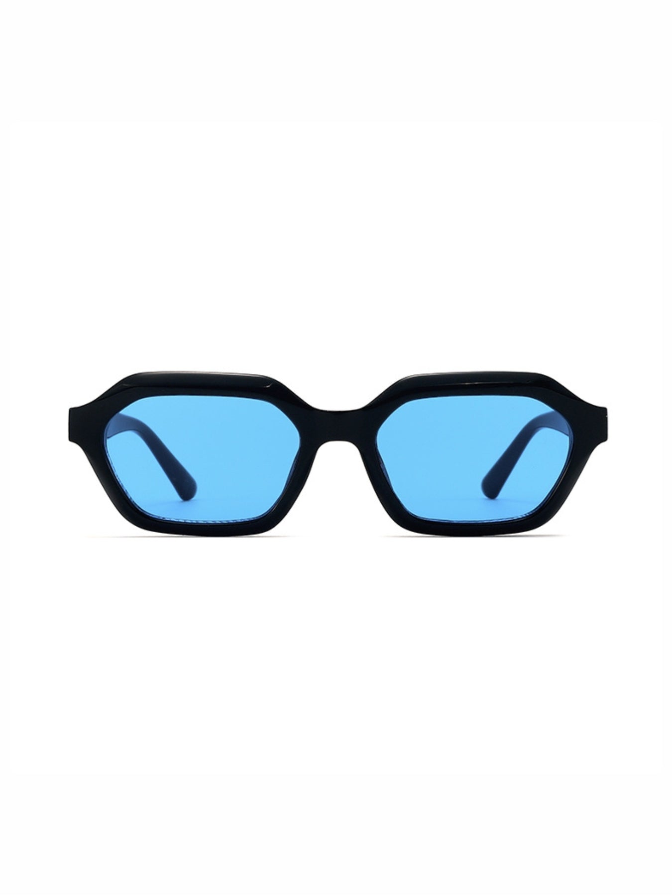 Stellan Black Blue Retro Square Sunglasses
