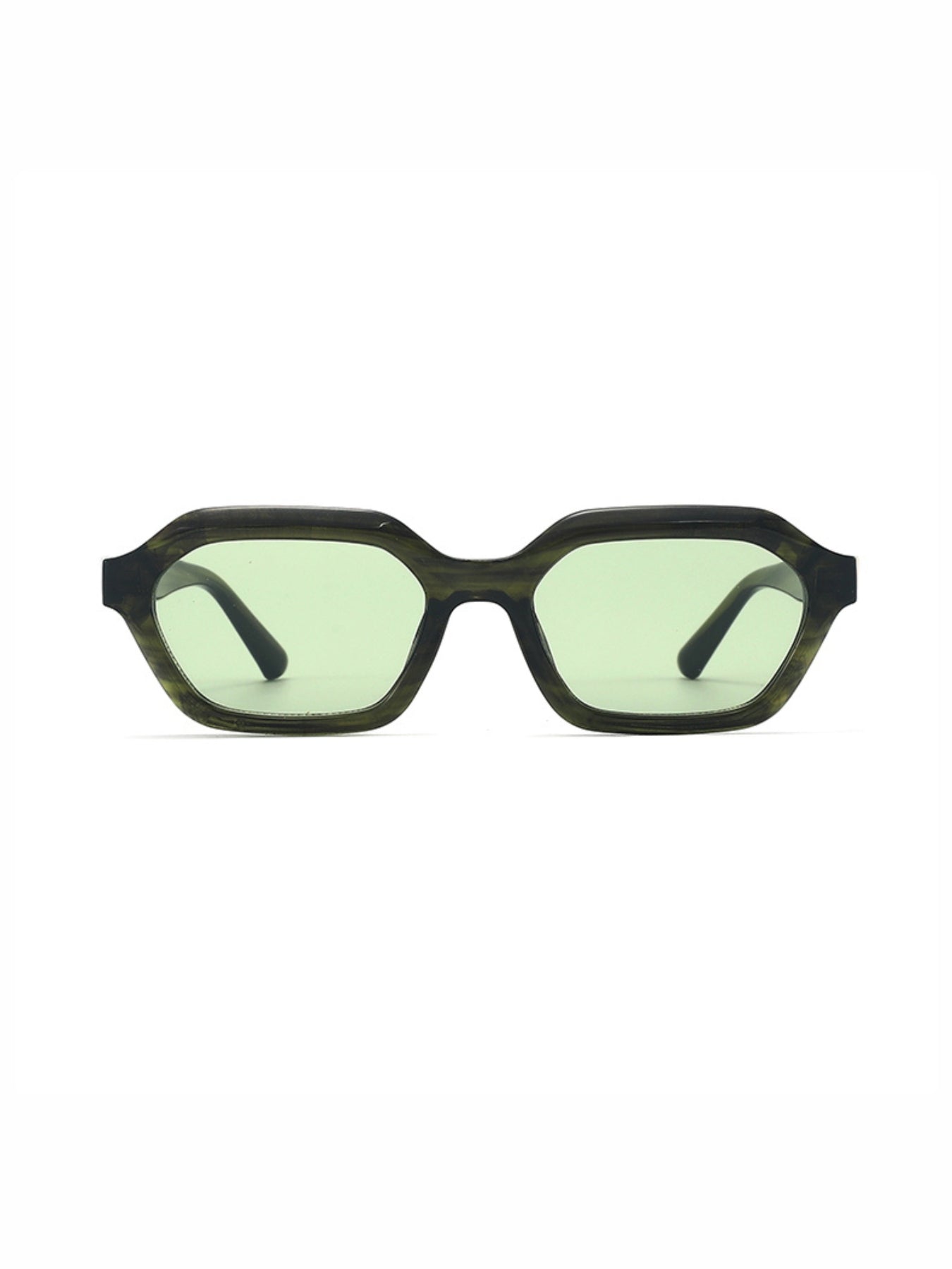 Stellan Light Green Retro Square Sunglasses