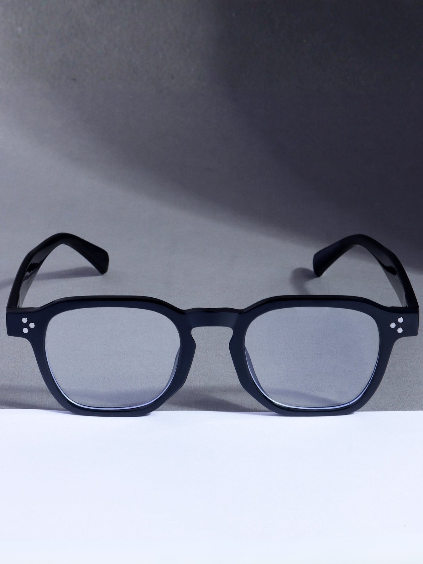 J-Bond Black Clear Square Sunglasses