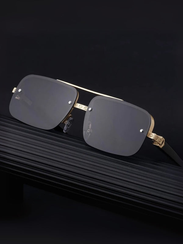 GG2317 Gold and Black Gradient Rectangle Sunglasses