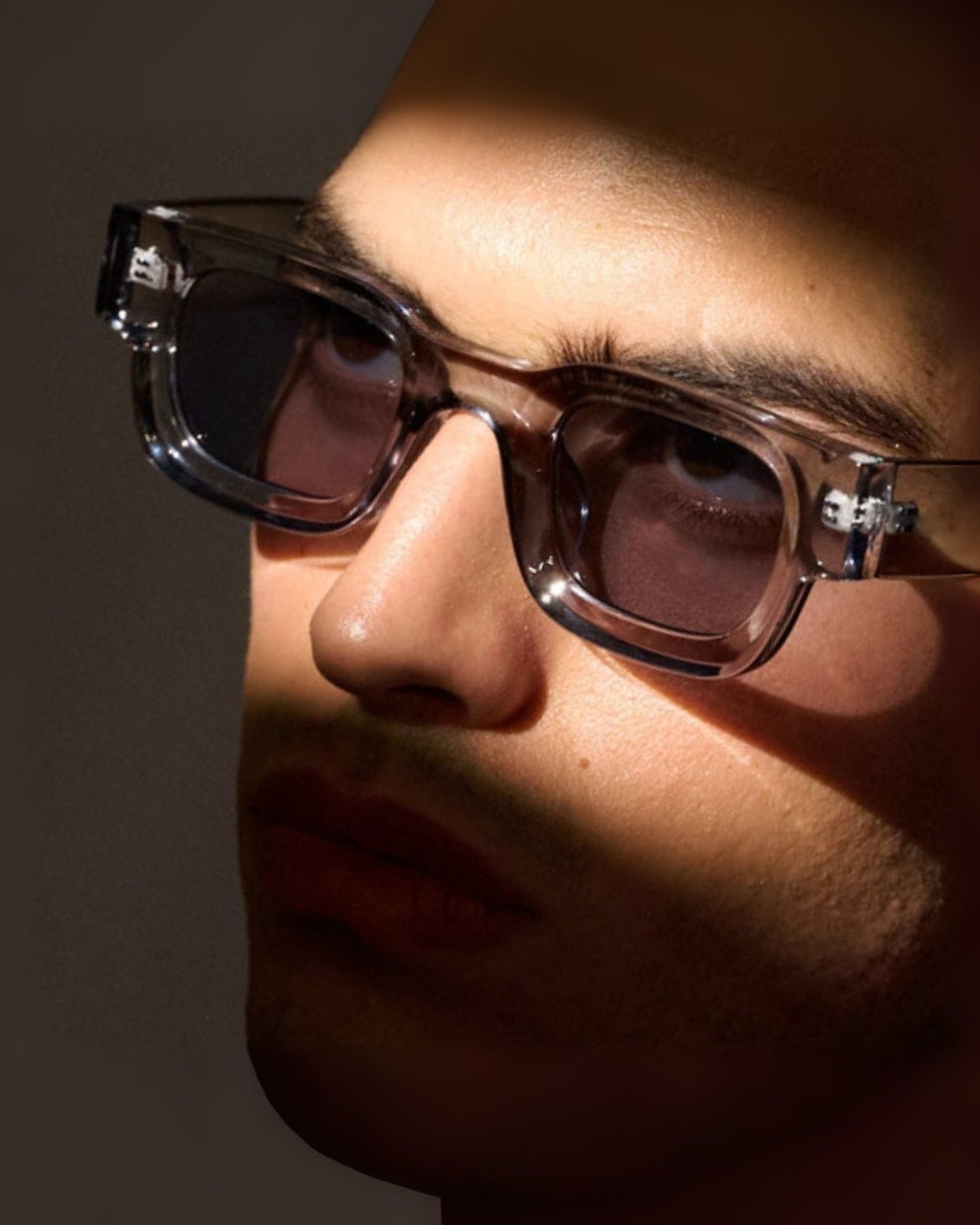 Vintage V1 Gray Black Square Sunglasses