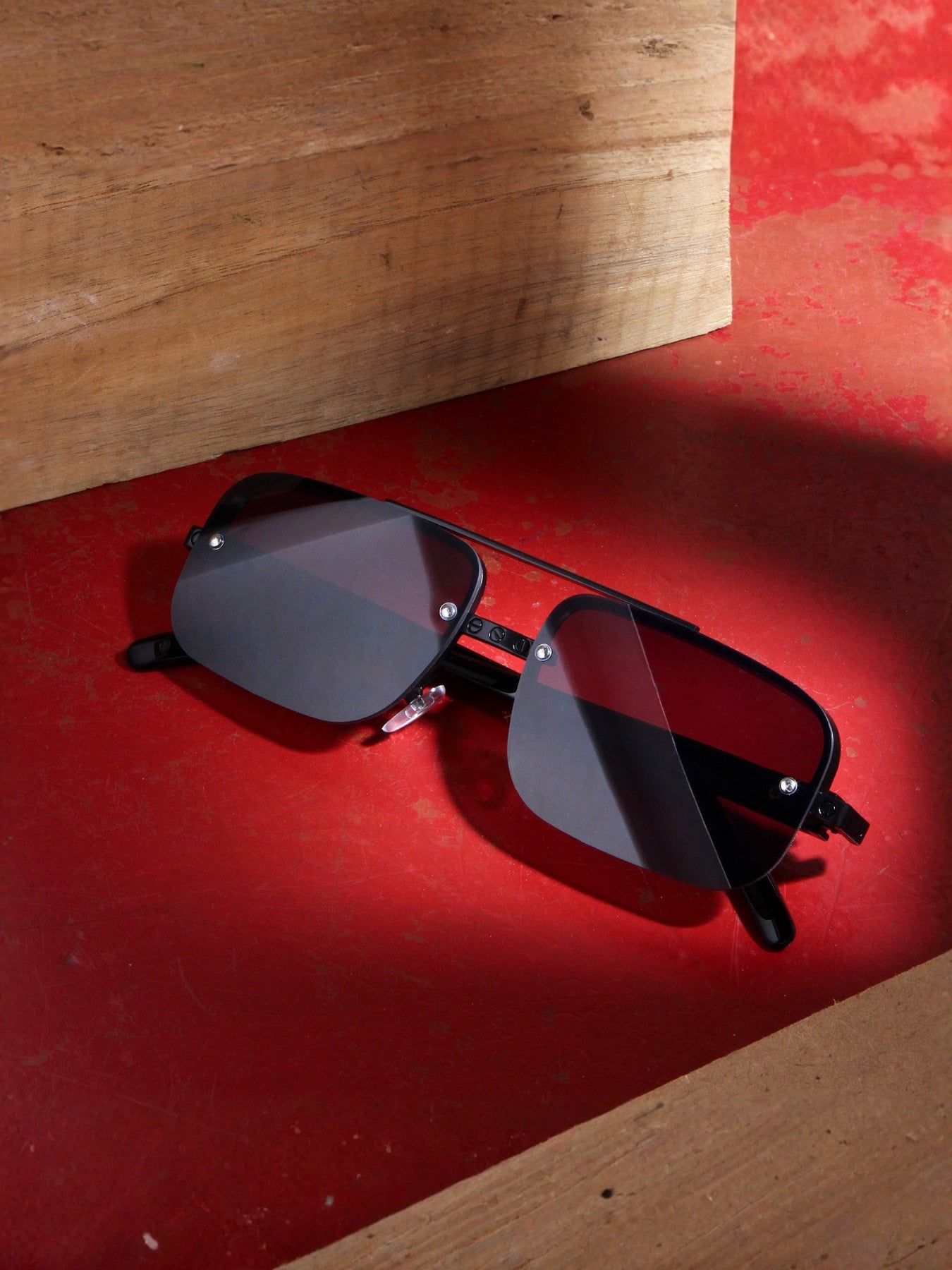GG2317 Black Rectangle Sunglasses