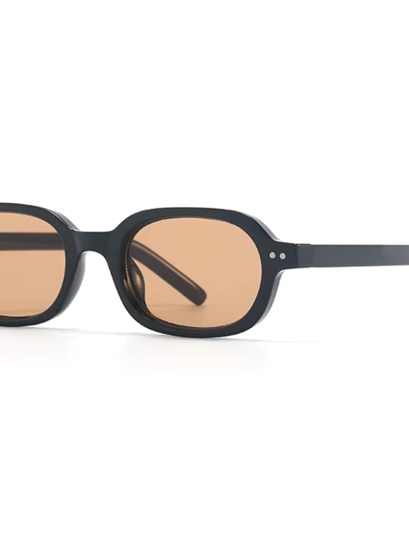 Korean V2 Black Brown Rectangle Sunglasses