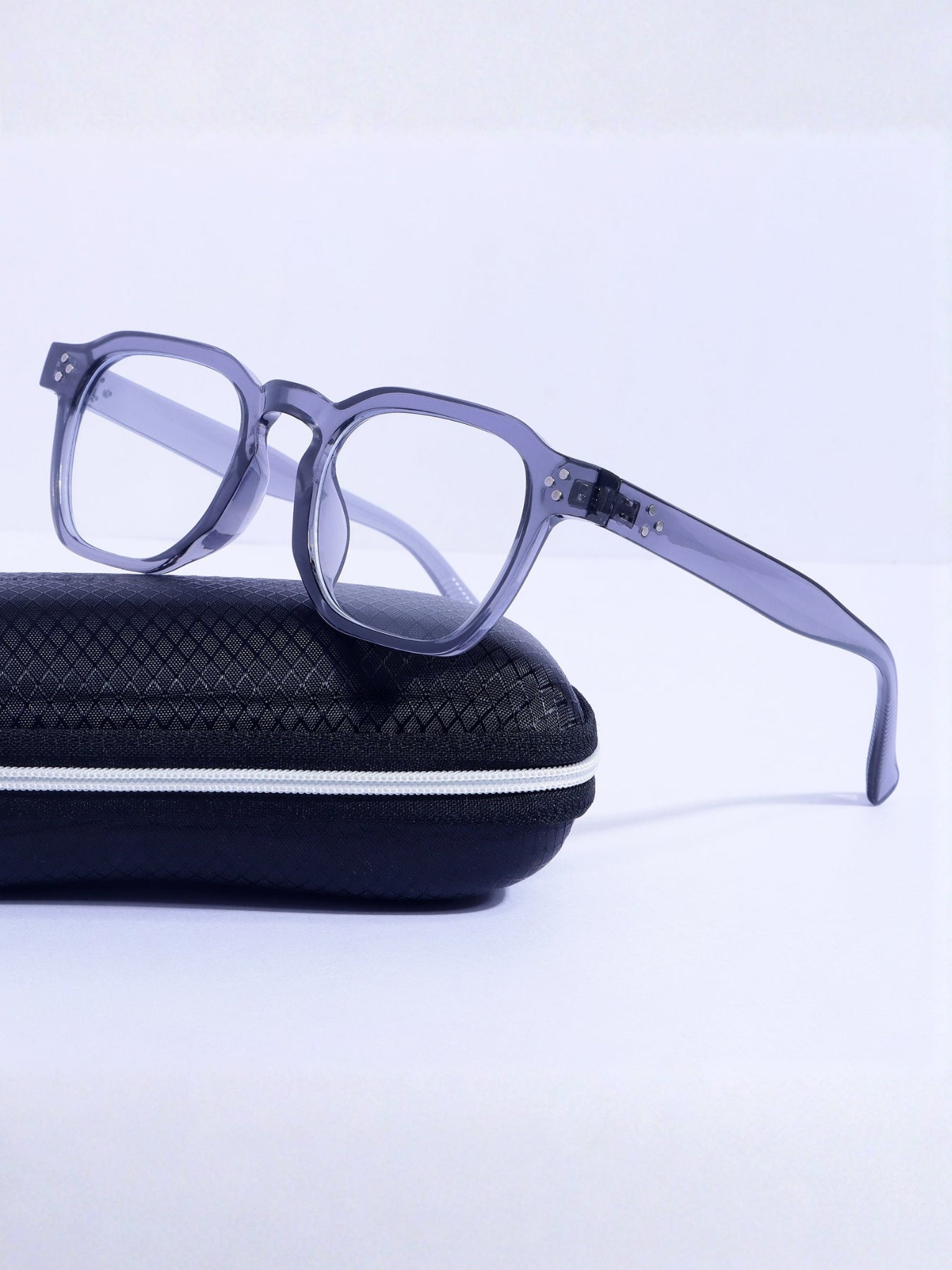 J-Bond Grey Clear Square Sunglasses