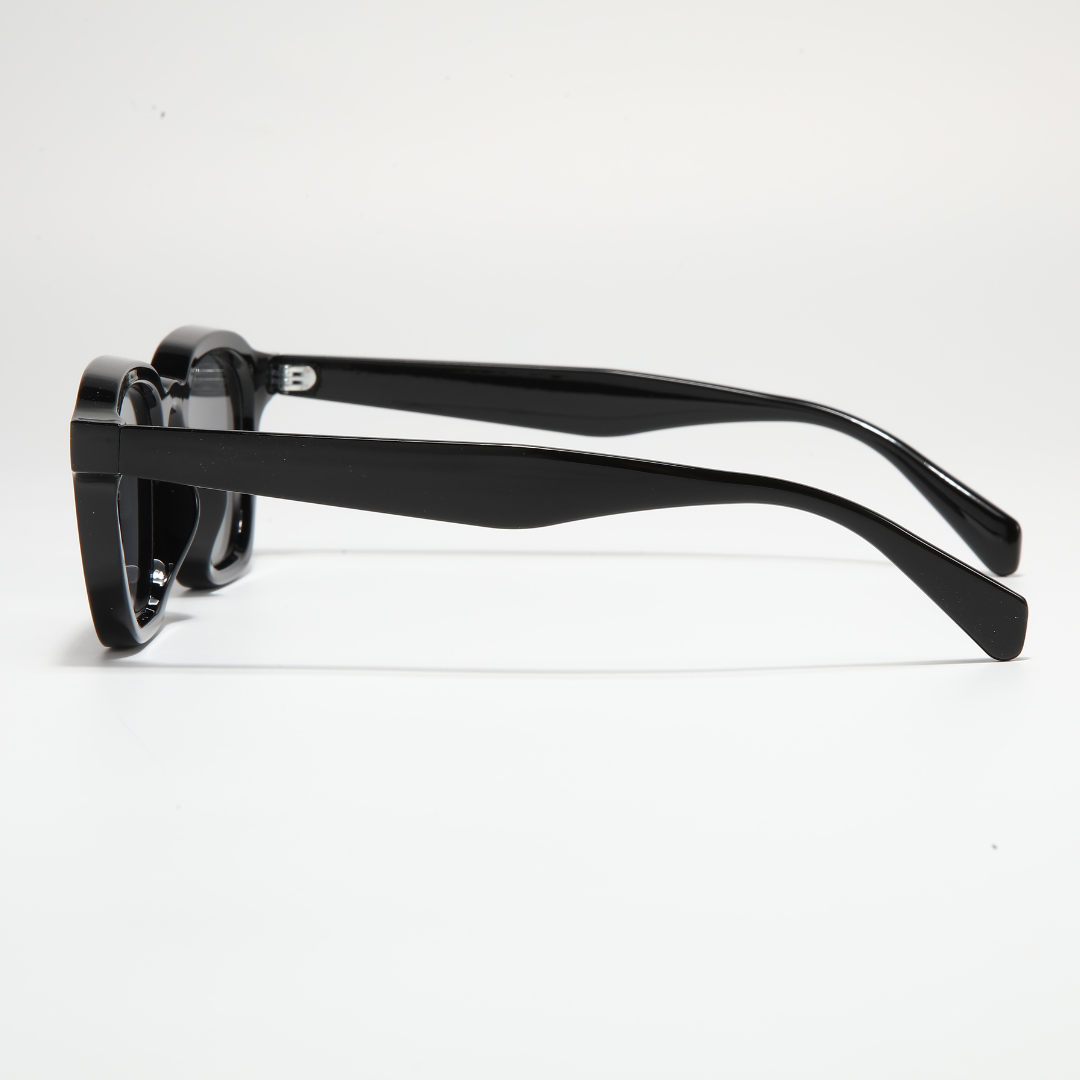 Spark Full Black Rectangle Sunglasses