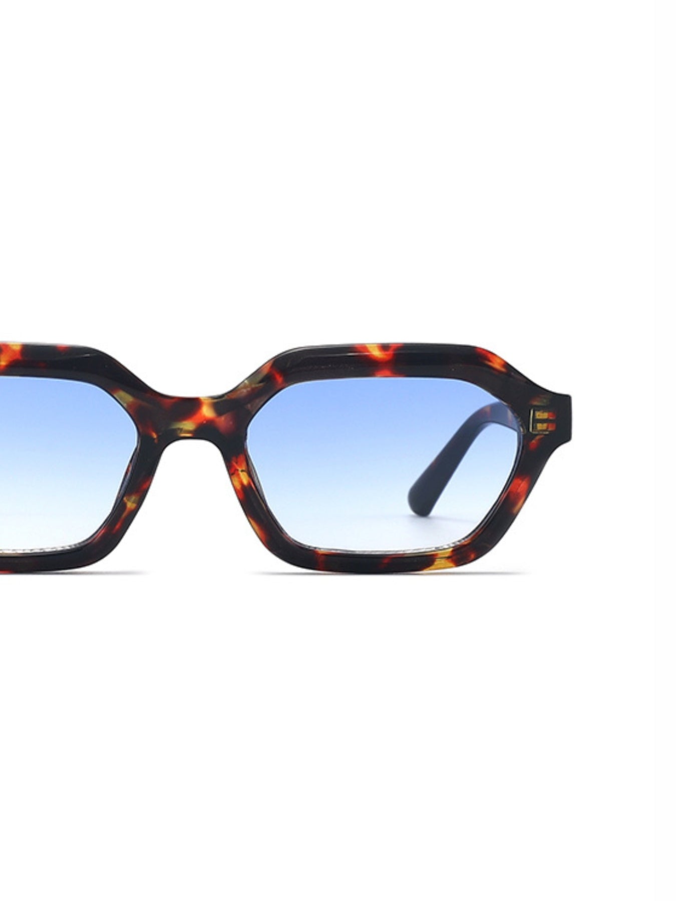 Stellan Tortoise Blue Gradient Retro Square Sunglasses
