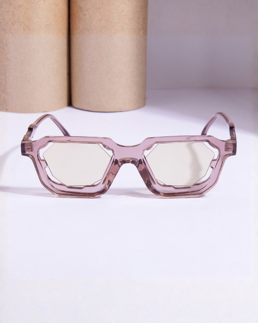Crystal Full Brown Square Sunglasses