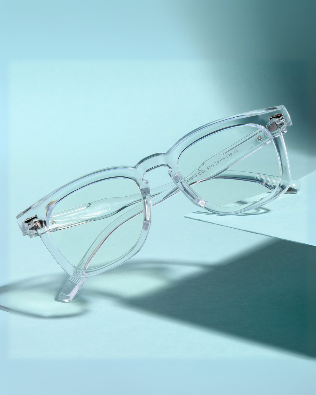 Michel Clear Square Sunglasses