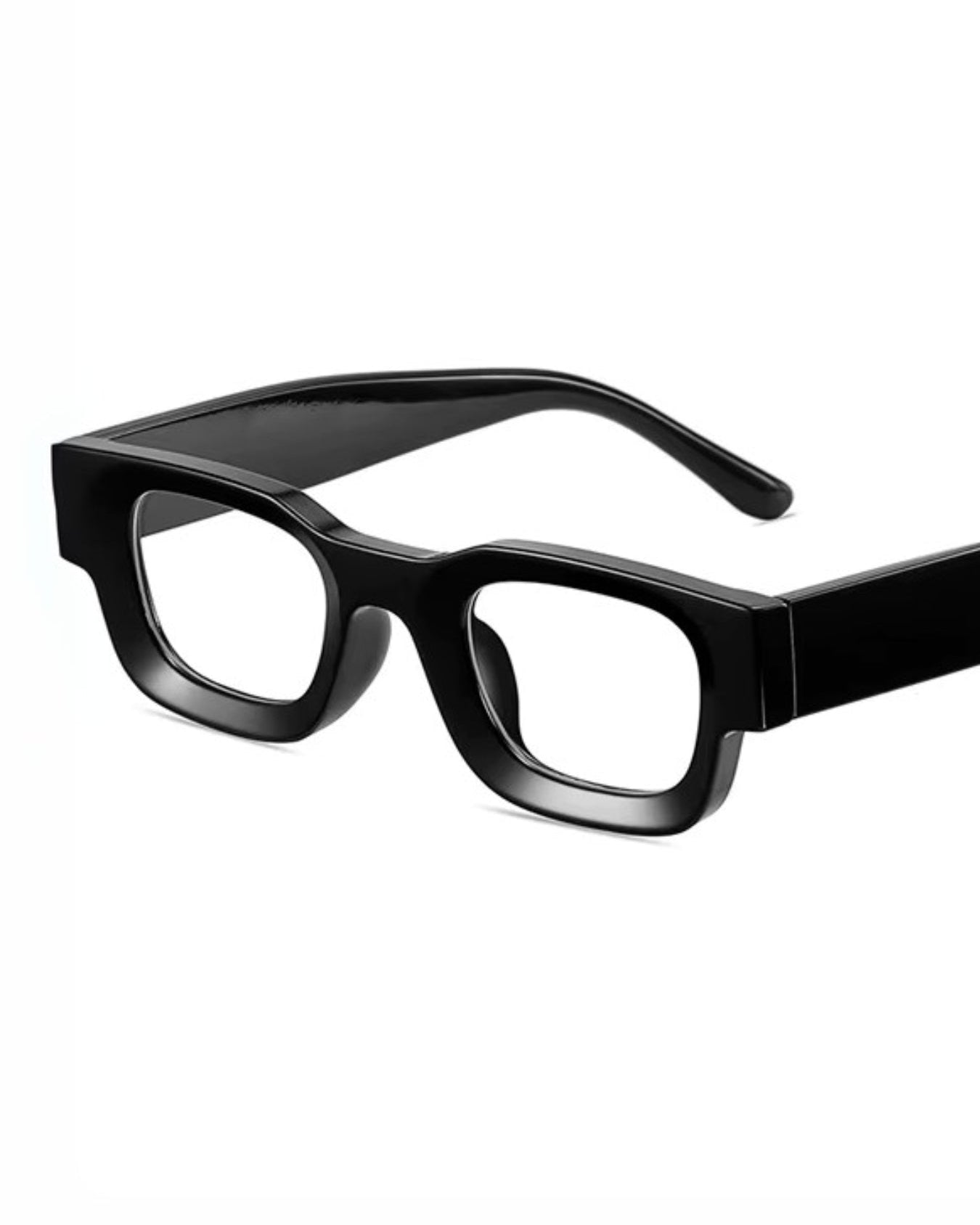 Vintage V1 Black Clear Square Sunglasses
