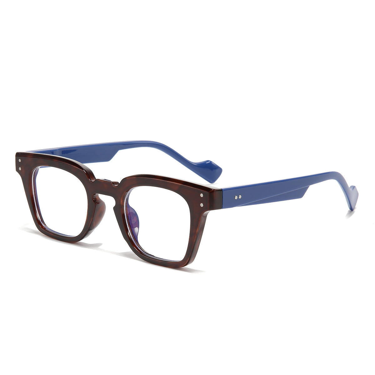 Blue Brown Clear SZ 2001 Square Sunglasses
