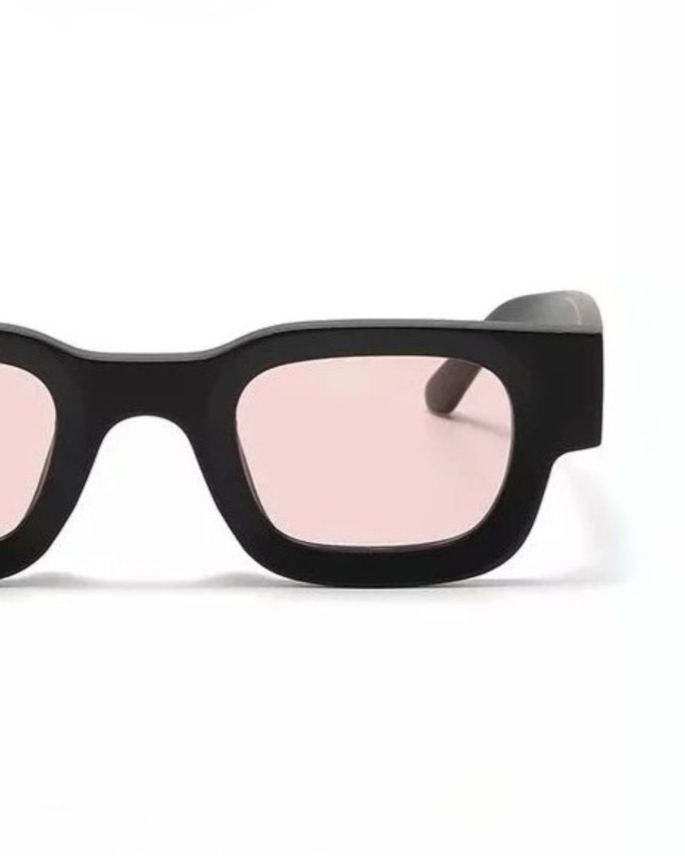 Vintage V1 Black Pink Square Sunglasses