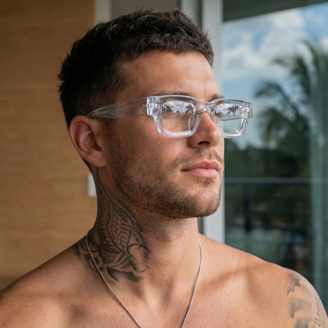 Vintage V1 Clear Square Sunglasses