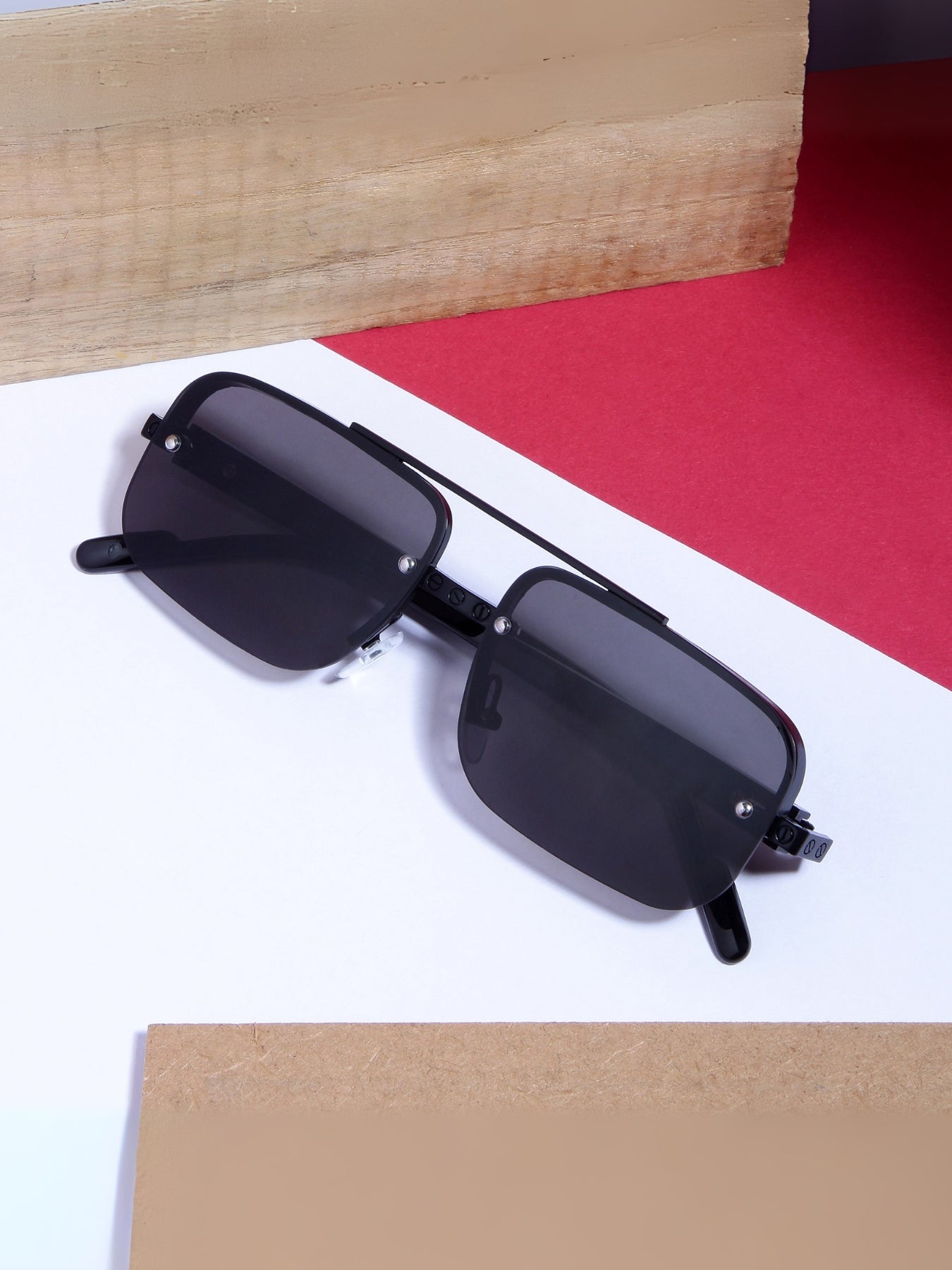 GG2317 Black Rectangle Sunglasses