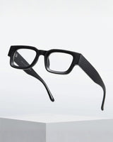 Vintage V1 Black Clear Square Sunglasses