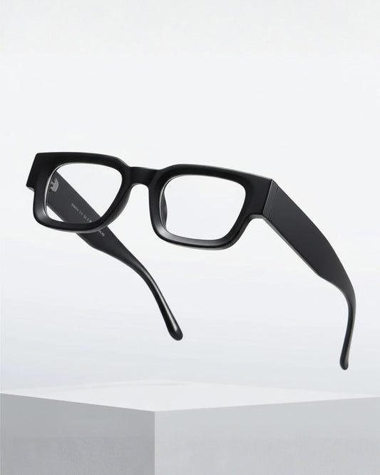 Vintage V1 Black Clear Square Sunglasses