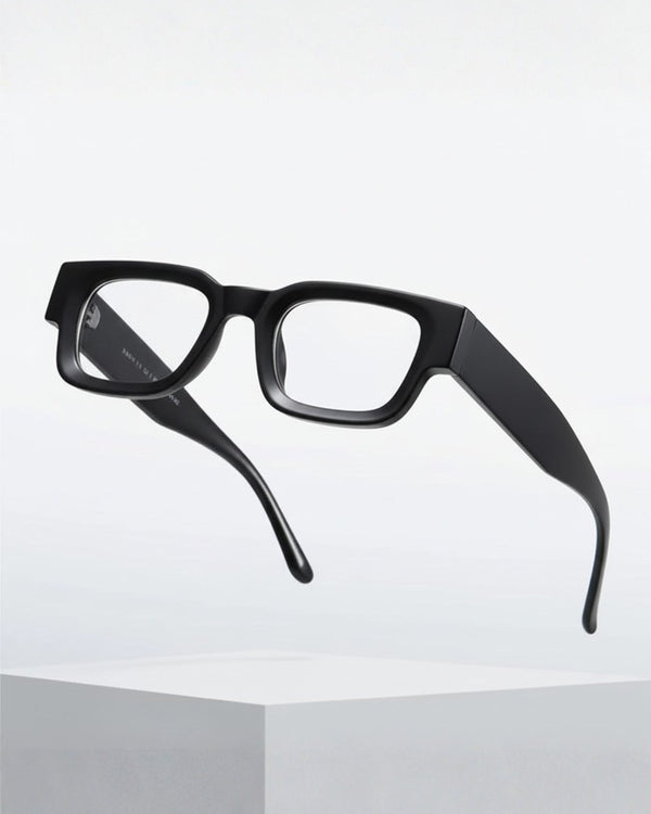 Vintage V1 Black Clear Square Sunglasses