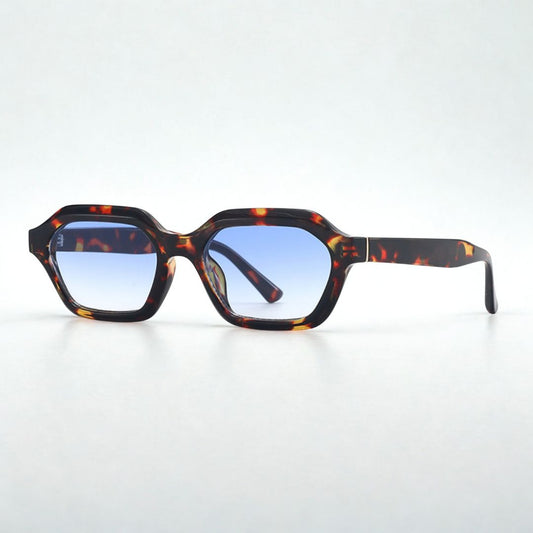 Stellan Tortoise Blue Gradient Retro Square Sunglasses