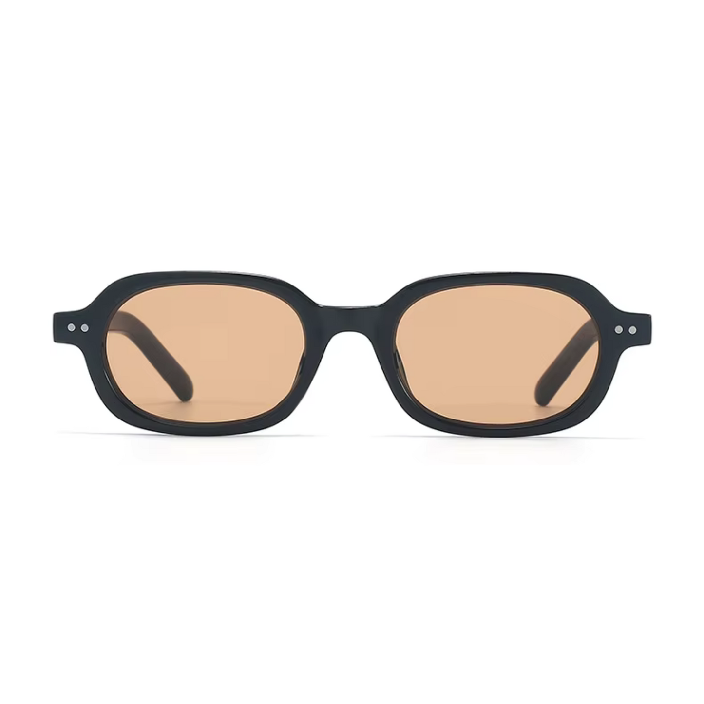 Korean V2 Black Brown Rectangle Sunglasses