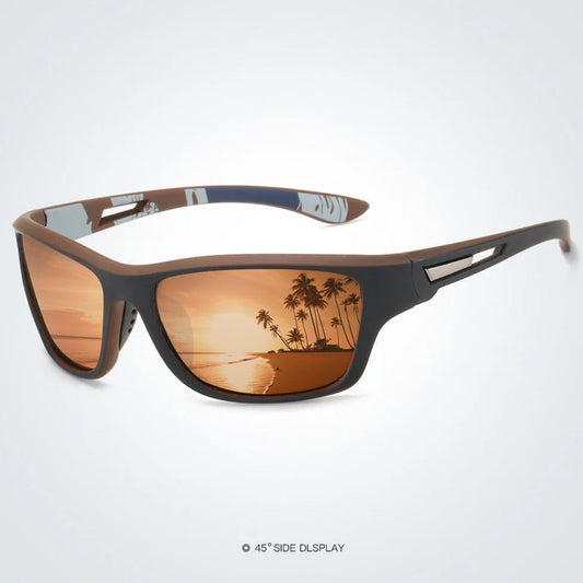 Rider V1 Brown Brown Polarized Rectangle Sunglasses