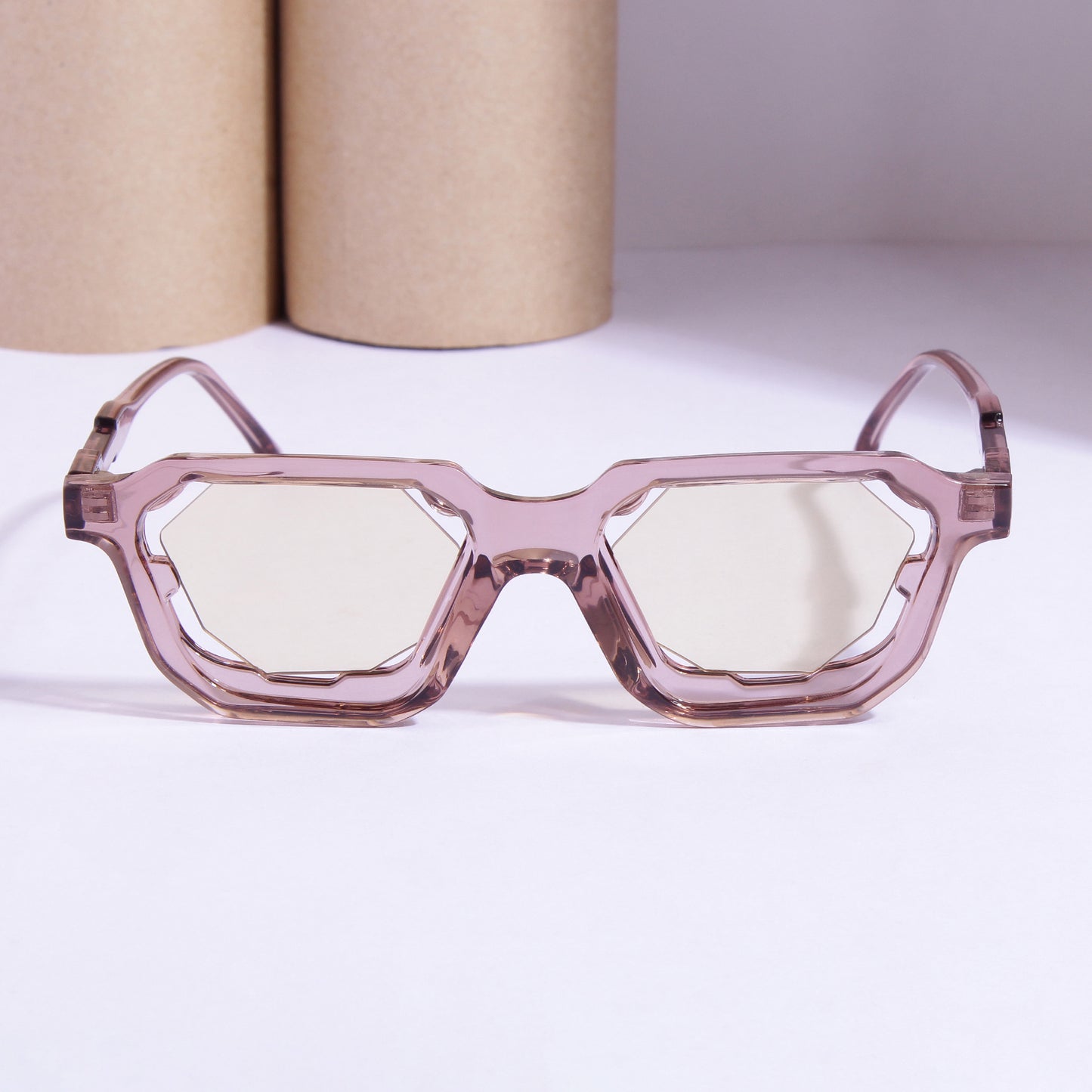 Crystal Full Brown Square Sunglasses