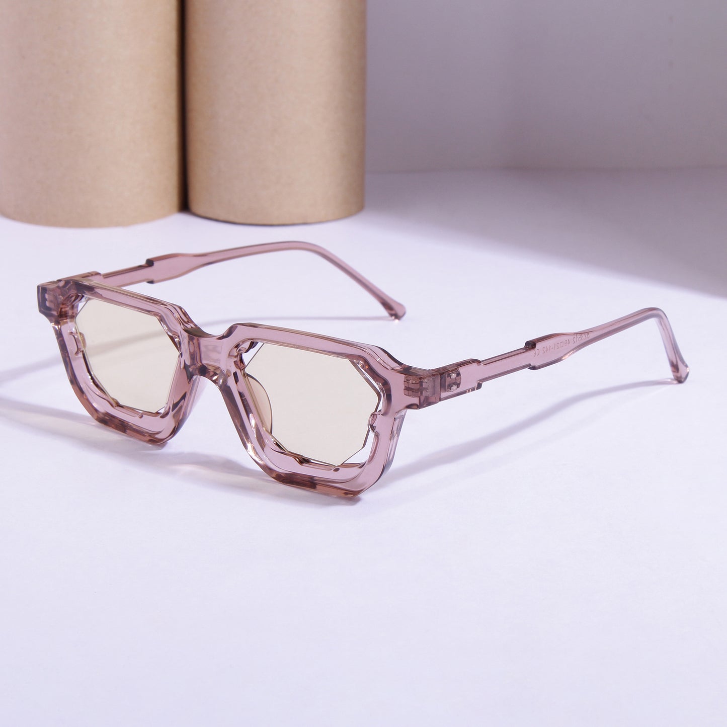 Crystal Full Brown Square Sunglasses