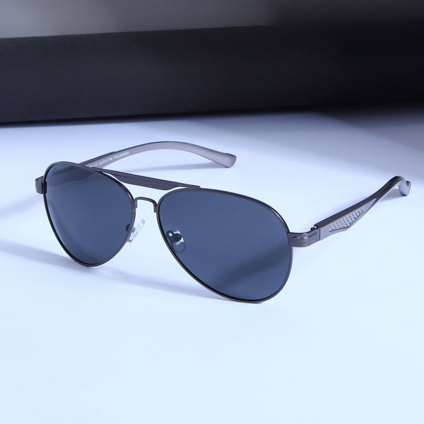 Grey Black BS80508 Aviator Sunglasses