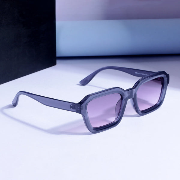 Hunter Grey Purple Gradient Square Sunglasses