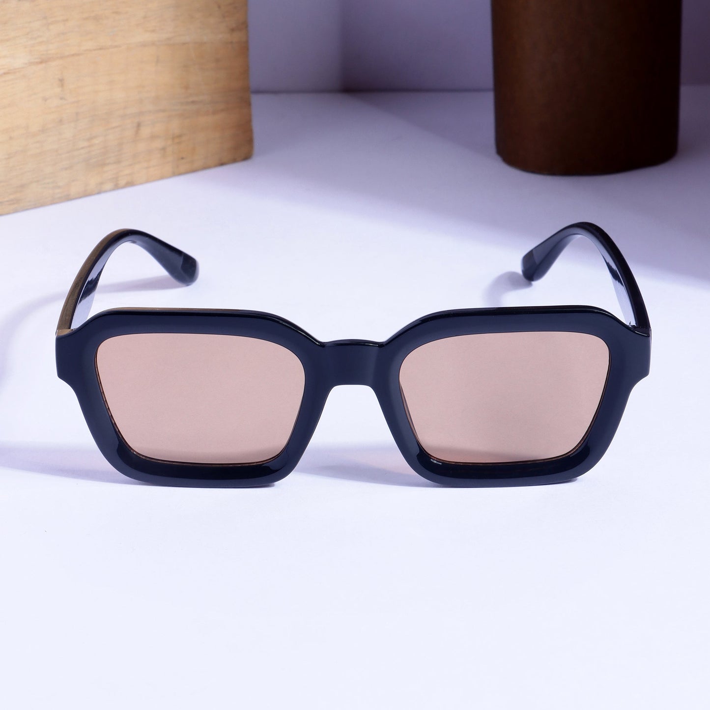 Hunter Black Brown Square Sunglasses