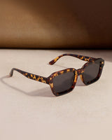 Hunter Tortoise Brown Black Square Sunglasses