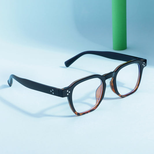 J-Bond Black Tortoise Clear Square Sunglasses