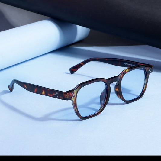 J-Bond Tortoise Brown Blue Square Sunglasses