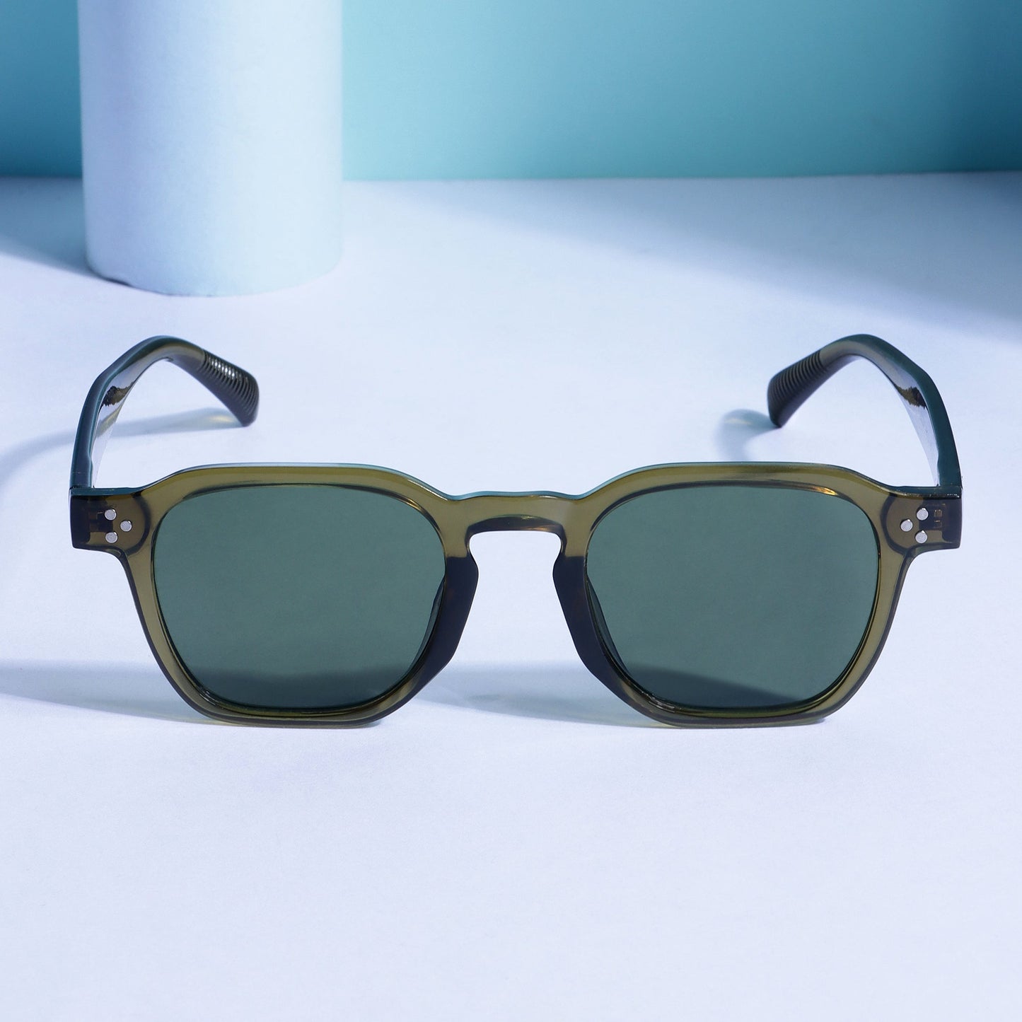 J-Bond Green Square Sunglasses