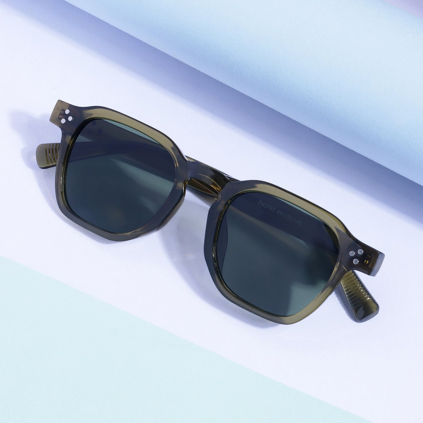 J-Bond Green Square Sunglasses