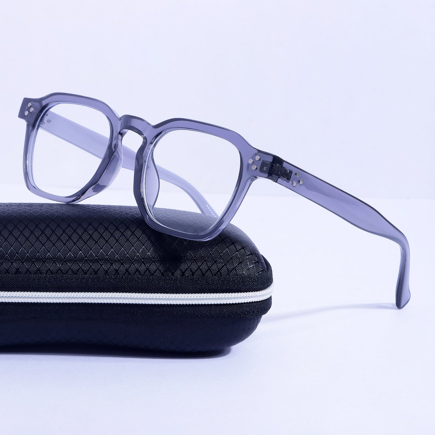 J-Bond Grey Clear Square Sunglasses
