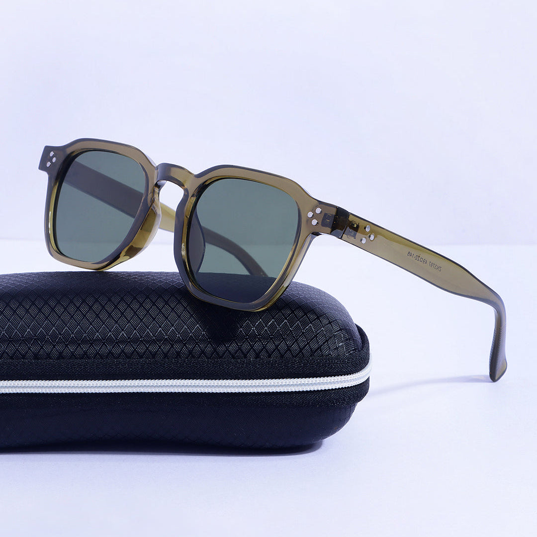J-Bond Green Square Sunglasses