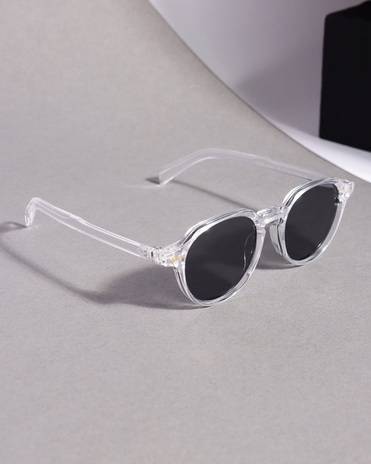 Ranger Clear Black Round Sunglasses