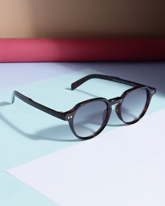 Ranger Tortoise Black Gradient Round Sunglasses