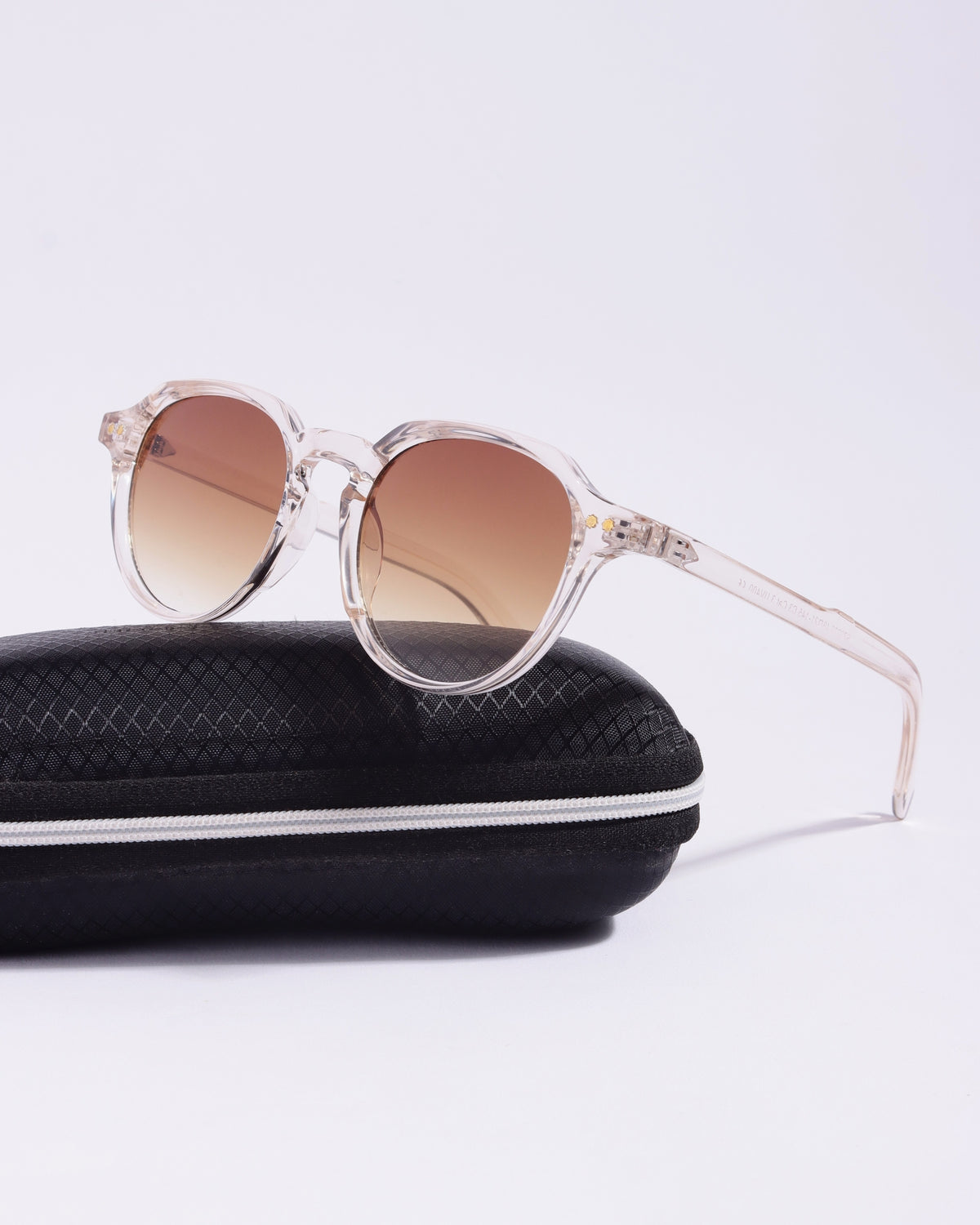 Ranger Brown Brown Gradient Round Sunglasses