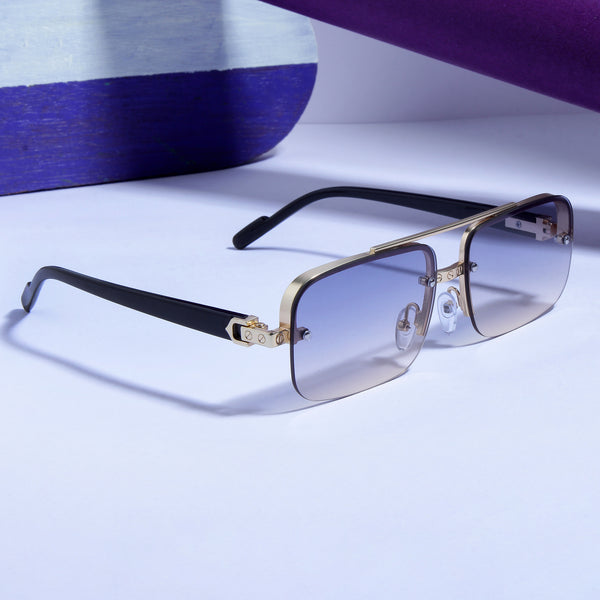 GG2317 Black Peach Gradient Rectangle Sunglasses