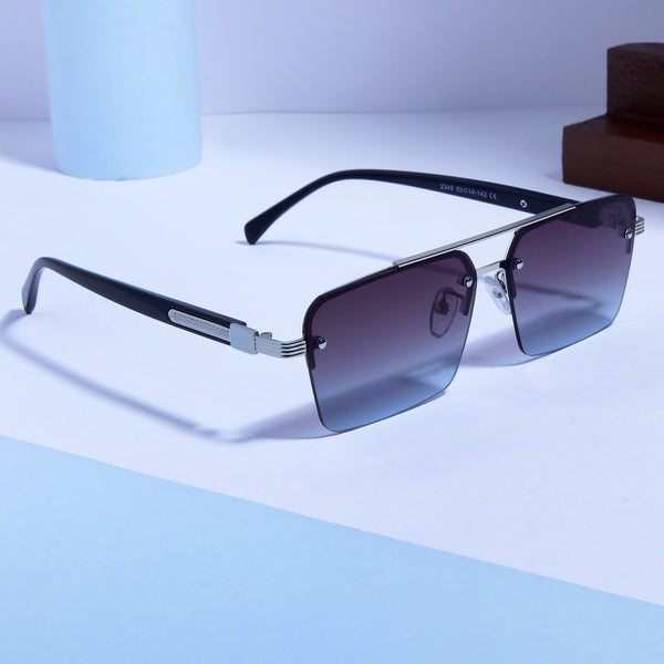 GG2349 Black Blue Gradient Rectangle Sunglasses