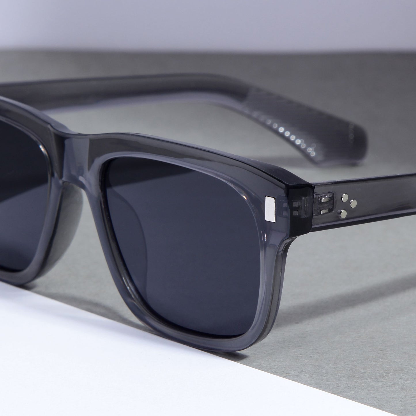 Spider Grey Black Rectangle Sunglasses