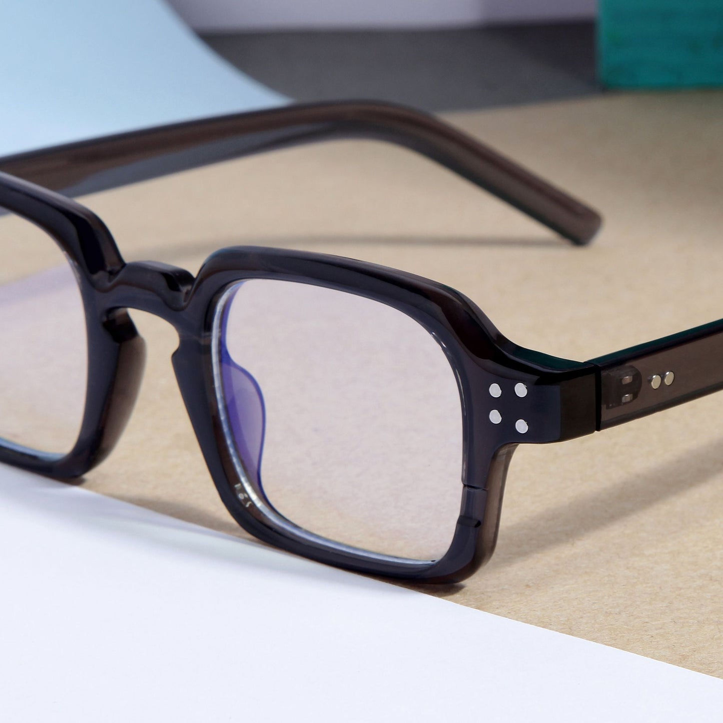 Grey Clear SZ 2005 Square Sunglasses