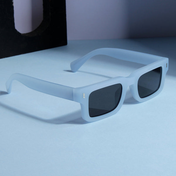 Lucifer Blue Black Rectangle Sunglasses