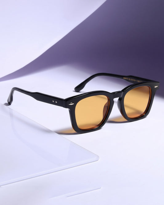 Michel Black Orange Square Sunglasses