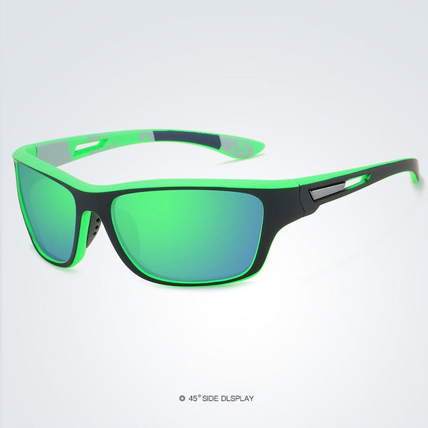 Rider V1 Green Mercury Polarized Rectangle Sunglasses
